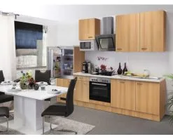 Flex-Well FLEX WELL Keukenblok Met Apparatuur Nano Beuken-decor Mat 280x60 Cm