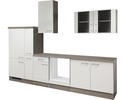 Flex-Well FLEX WELL Keukenblok Zonder Apparatuur Eico Magnoliawit Mat 300x60 Cm