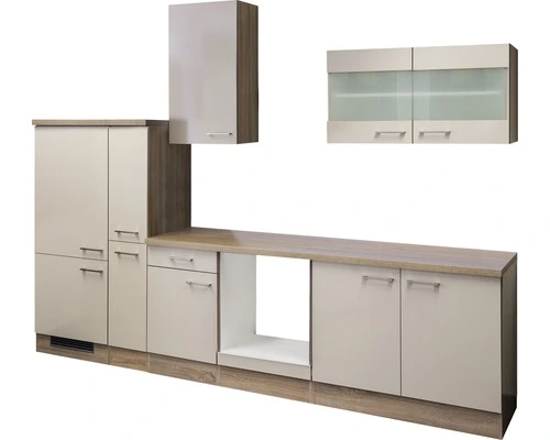 Flex-Well FLEX WELL Keukenblok Zonder Apparatuur Nepal Kashmir Glanzend 300x60 Cm