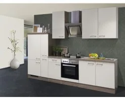 Flex-Well FLEX WELL Keukenblok Met Apparatuur Eico Magnoliawit Mat 300x60 Cm