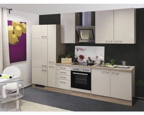 Flex-Well FLEX WELL Keukenblok Met Apparatuur Nepal Kashmir Glanzend 300x60 Cm