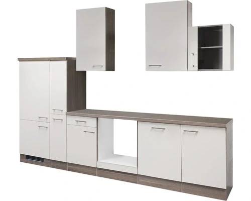 Flex-Well FLEX WELL Keukenblok Zonder Apparatuur Eico Magnoliawit Mat 310x60 Cm