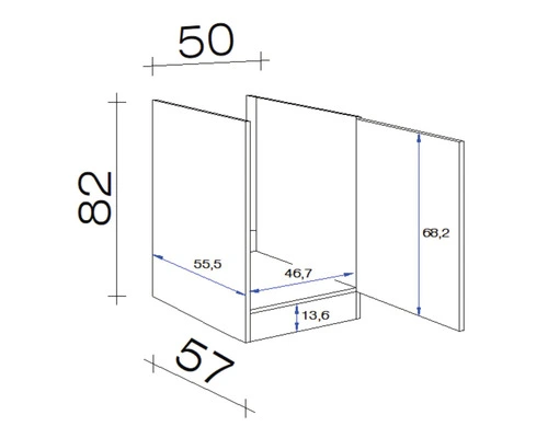 Flex-Well FLEX WELL Spoelbakkast Santo Antraciet 50x57x82 Cm - Afbeelding 2