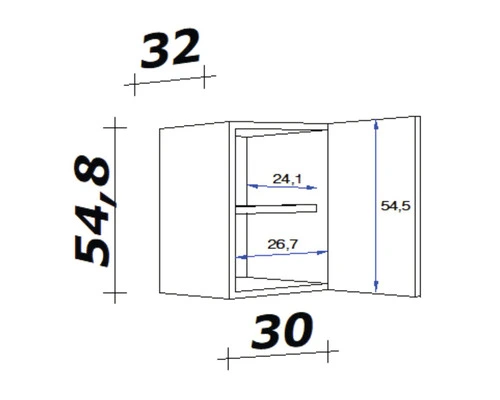 Flex-Well FLEX WELL Bovenkast Riva 30x55x32 Cm - Afbeelding 2