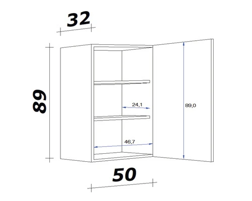 Flex-Well FLEX WELL Bovenkast Focus 50x89x32 Cm - Afbeelding 2