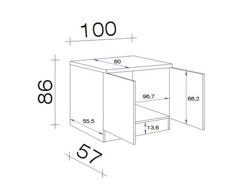 Flex-Well FLEX WELL Spoelblok Valero 100x86x60 Cm - Afbeelding 2
