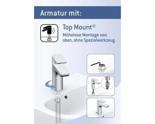 AVITAL Keukenkraan Themse Met Top Mount® Montage Chroom Mat - Afbeelding 2