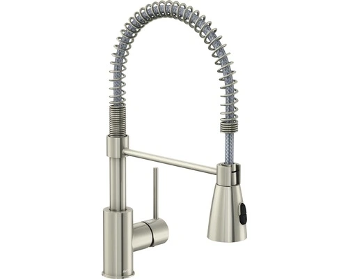 AVITAL Keukenkraan Solona Met Top Mount® Montage En Flexibele Uitloop Nikkel Mat