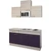 Flex-Well FLEX WELL Minikeuken Met Apparatuur Focus Aubergine En Acacia Mat 150,5x60 Cm