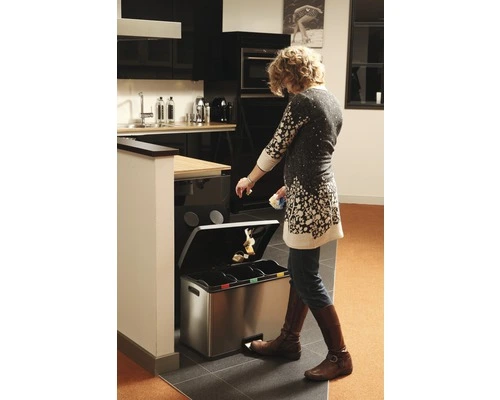 EKO Pedaalemmer Rejoice Recycling Mat RVS 3x12 L - Afbeelding 7