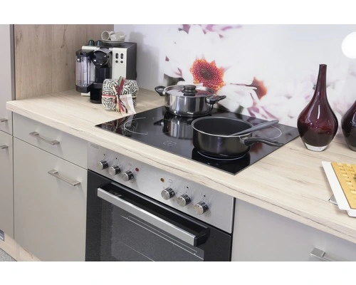 Flex-Well FLEX WELL Keukenblok Met Apparatuur Riva Kwartsiet Cubaniet En San Remo Eiken Licht Mat 310x60 Cm - Afbeelding 14