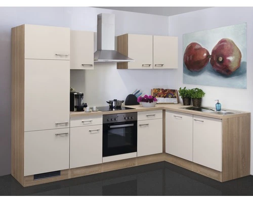 Flex-Well FLEX WELL Hoekkeuken Met Apparatuur Nepal Kashmir Glanzend 280x170 Cm