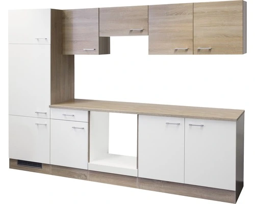 Flex-Well FLEX WELL Keukenblok Zonder Apparatuur Samoa Sonoma Eiken 270x60 Cm