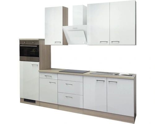 Flex-Well FLEX WELL Keukenblok Met Apparatuur Abaco Parelmoer Glanzend 270x60 Cm - Afbeelding 6