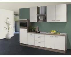 Flex-Well FLEX WELL Keukenblok Met Apparatuur Eico Magnoliawit Mat 270x60 Cm