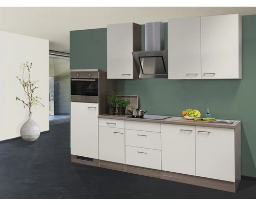 Flex-Well FLEX WELL Keukenblok Met Apparatuur Eico Magnoliawit Mat 270x60 Cm