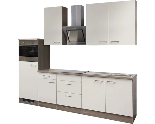 Flex-Well FLEX WELL Keukenblok Met Apparatuur Eico Magnoliawit Mat 270x60 Cm - Afbeelding 6