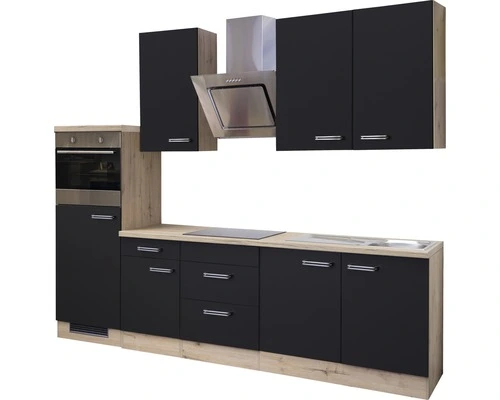 Flex-Well FLEX WELL Keukenblok Met Apparatuur Santo Antraciet Mat 270x60 Cm - Afbeelding 6