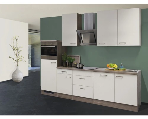 Flex-Well FLEX WELL Keukenblok Met Apparatuur Eico Magnoliawit Mat 280x60 Cm