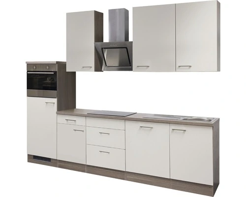 Flex-Well FLEX WELL Keukenblok Met Apparatuur Eico Magnoliawit Mat 280x60 Cm - Afbeelding 8