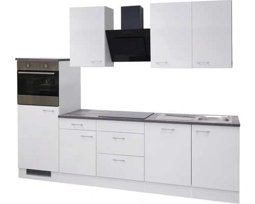 Flex-Well FLEX WELL Keukenblok Met Apparatuur Lucca Wit Mat 280x60 Cm - Afbeelding 8