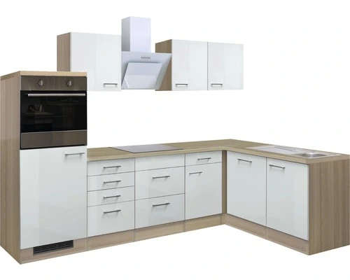 Flex-Well FLEX WELL Hoekkeuken Met Apparatuur Abaco Parelmoer Glanzend 280x170 Cm - Afbeelding 8