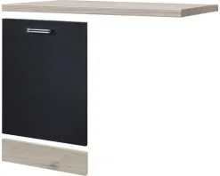 Flex-Well FLEX WELL Vaatwasserpaneel Inclusief Plint En Werkblad Santo Antraciet 110x60x71 Cm