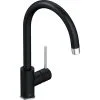 AVITAL Keukenkraan Samina Mat Zwart/chroom
