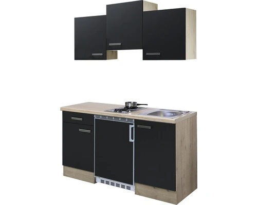 Flex-Well FLEX WELL Minikeuken Met Apparatuur Santo Antraciet Mat 150,5x60 Cm - Afbeelding 3