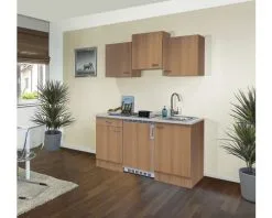 Flex-Well FLEX WELL Minikeuken Met Apparatuur Nano Beuken-decor Mat 150,5x60 Cm