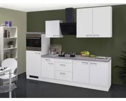 Flex-Well FLEX WELL Keukenblok Met Apparatuur Varo Wit Mat 270x60 Cm