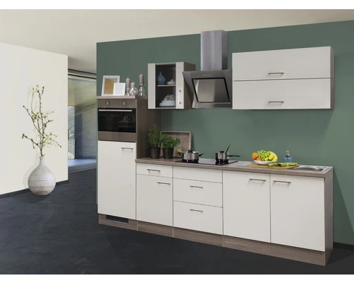 Flex-Well FLEX WELL Keukenblok Met Apparatuur Eico Magnoliawit Mat 270x60 Cm