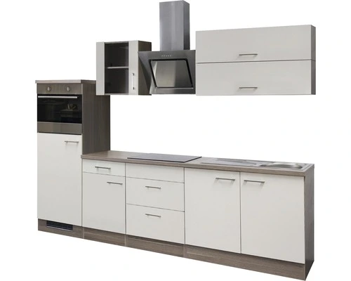 Flex-Well FLEX WELL Keukenblok Met Apparatuur Eico Magnoliawit Mat 270x60 Cm - Afbeelding 7