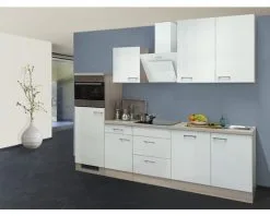 Flex-Well FLEX WELL Keukenblok Met Apparatuur Abaco Parelmoer Glanzend 280x60 Cm