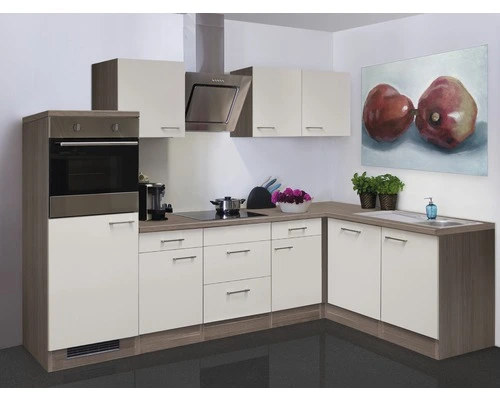 Flex-Well FLEX WELL Hoekkeuken Met Apparatuur Eico Magnoliawit Mat 280x170 Cm