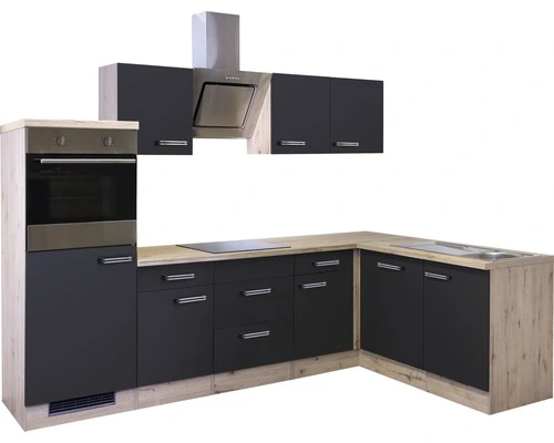 Flex-Well FLEX WELL Hoekkeuken Met Apparatuur Santo Antraciet Mat 280x170 Cm - Afbeelding 9