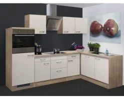 Flex-Well FLEX WELL Hoekkeuken Met Apparatuur Nepal Kashmir Glanzend 280x170 Cm