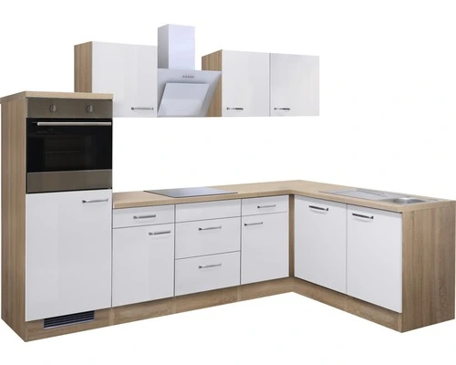 Flex-Well FLEX WELL Hoekkeuken Met Apparatuur Valero Wit Hoogglans 280x170 Cm - Afbeelding 9