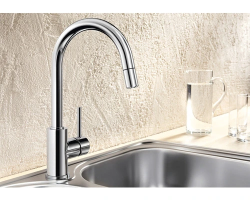 BLANCO Keukenkraan Met Uittrekbare Handdouche Mida-S Chroom - Afbeelding 3