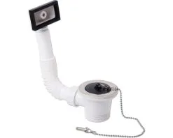 Spoelbakafvoer En Overloop Met Plug En Ketting