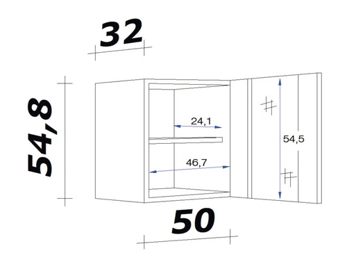 Flex-Well FLEX WELL Hangkast Palmaria Wito Wit 50x32x55 Cm - Afbeelding 2