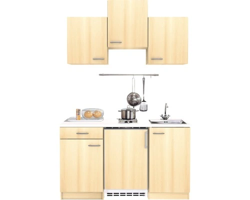 Flex-Well FLEX WELL Minikeuken Met Apparatuur Nano Beuken-decor Mat 150,5x60 Cm