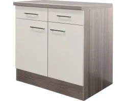 Flex-Well FLEX WELL Onderkast Eico Magnoliawit 80x60x86 Cm