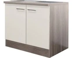 Flex-Well FLEX WELL Onderkast Met Spoelbak Eico Magnoliawit 100x60x86 Cm