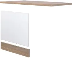 Flex-Well FLEX WELL Vaatwasserpaneel Inclusief Plint En Werkblad Samoa Wit En Sonoma Eiken 59,4x1,6x68,2 Cm