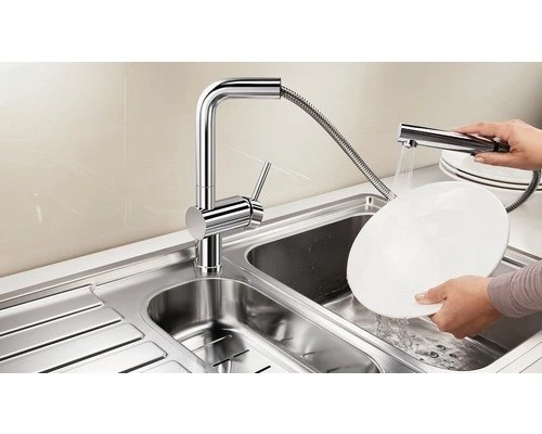 BLANCO Keukenkraan Met Uittrekbare Handdouche Linus-S Vario Chroom - Afbeelding 2