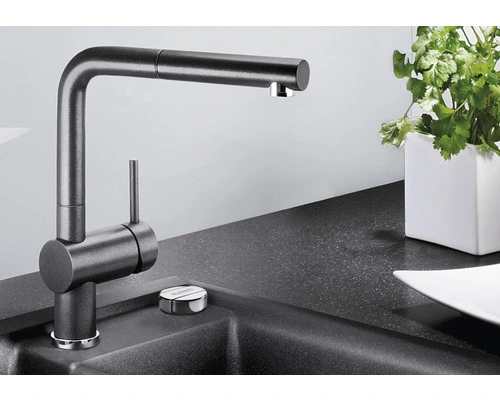 BLANCO Keukenkraan Met Uittrekbare Handdouche Linus Rotsgrijs - Afbeelding 2